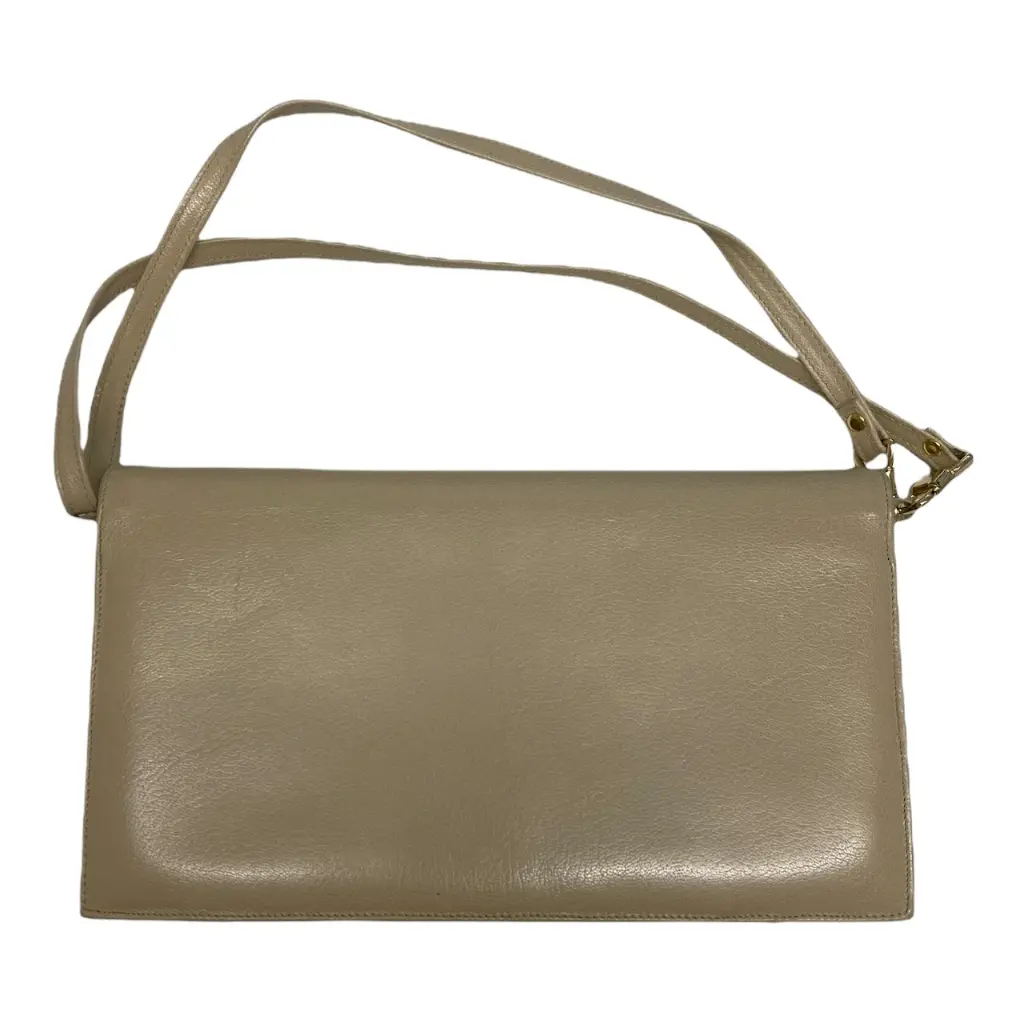 Pochette en cuir crème