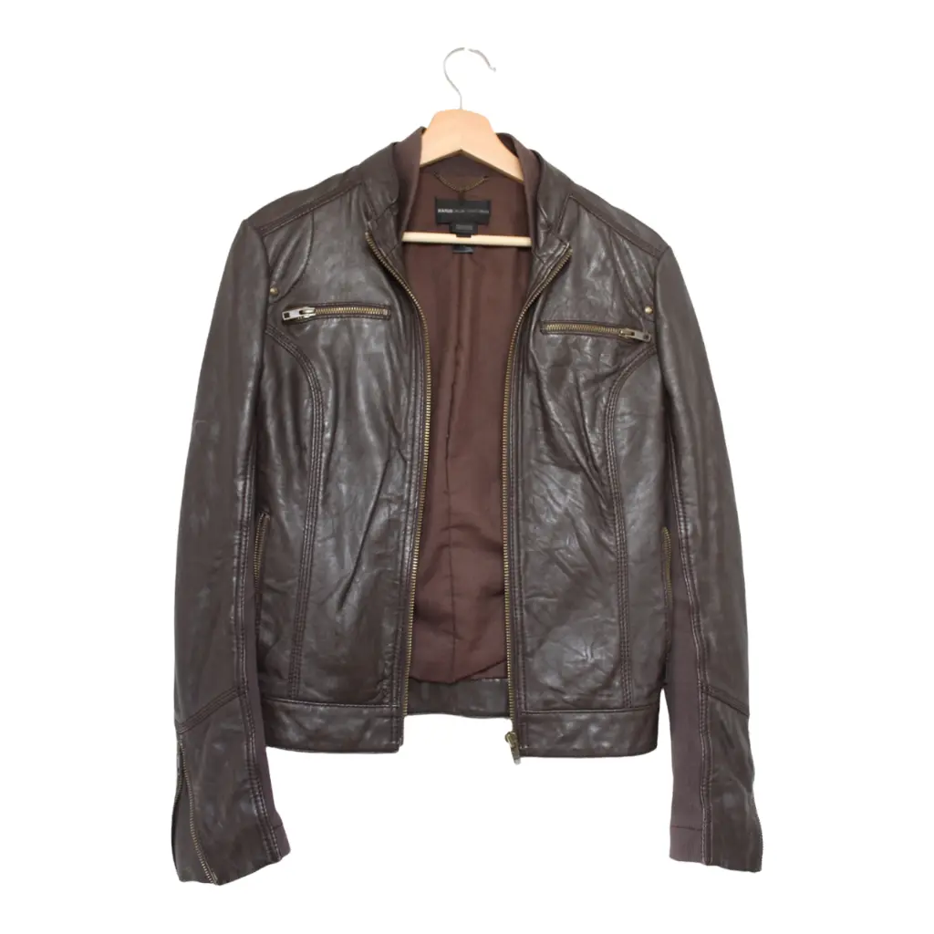 Veste en cuir Mango