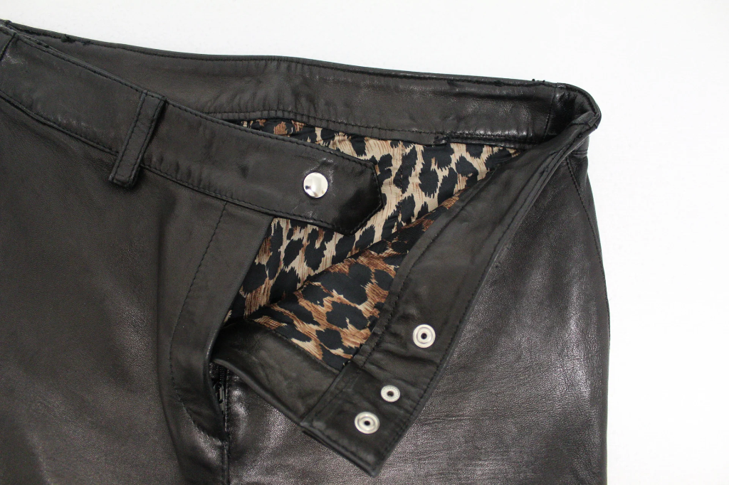 Pantalon cuir léopard