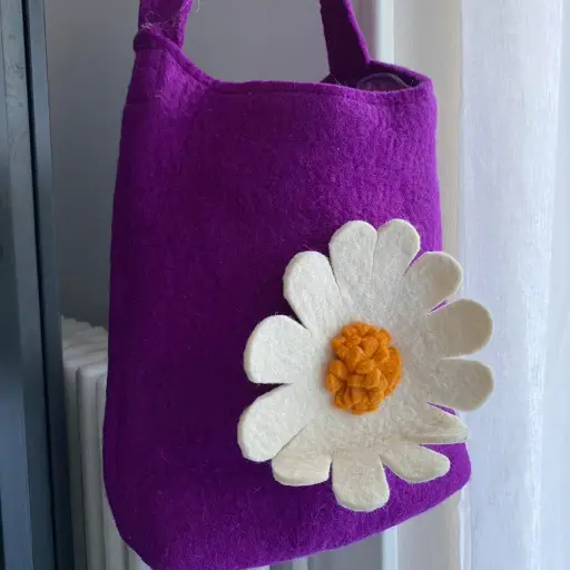 felt flower bag