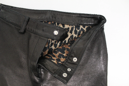 Pantalon cuir léopard